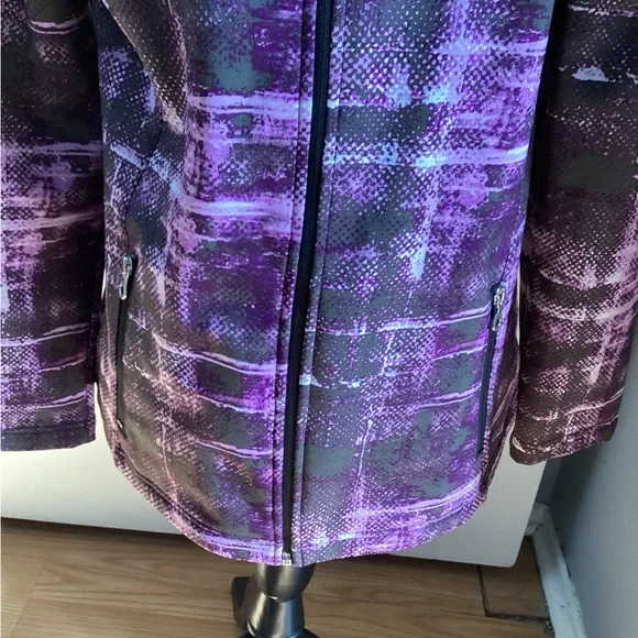 Purple Plaid Hooded Jacket - Picture 4 of 9